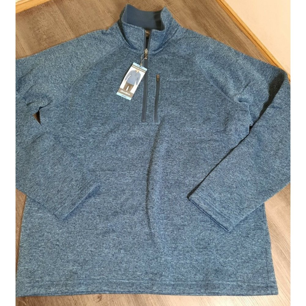 Eddie Bauer Men's Size Large Pullover Sweater Quarter Zip Radiator